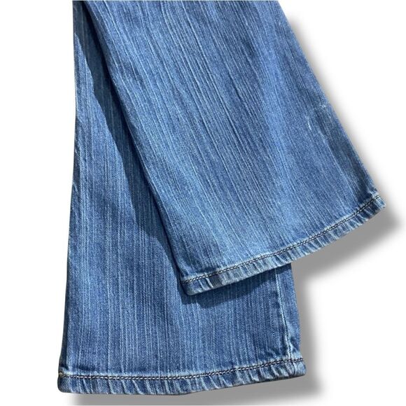 Y2K 90’s Vintage Mudd Light Wash Distressed Holed Patchwork Bootcut Jeans Women’ - Picture 4 of 14